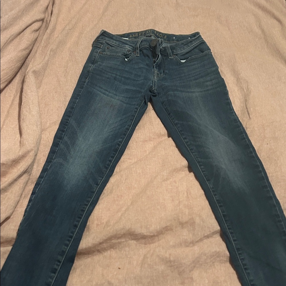 American Eagle Outfitters Women's Dark Blue Skinny Jeans